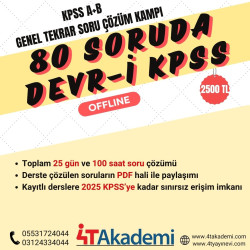 80 SORUDA DEVR-İ KPSS OFFLINE GENEL TEKRAR SORU ÇÖZÜM  KAMPI